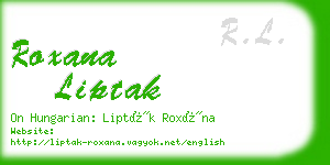 roxana liptak business card